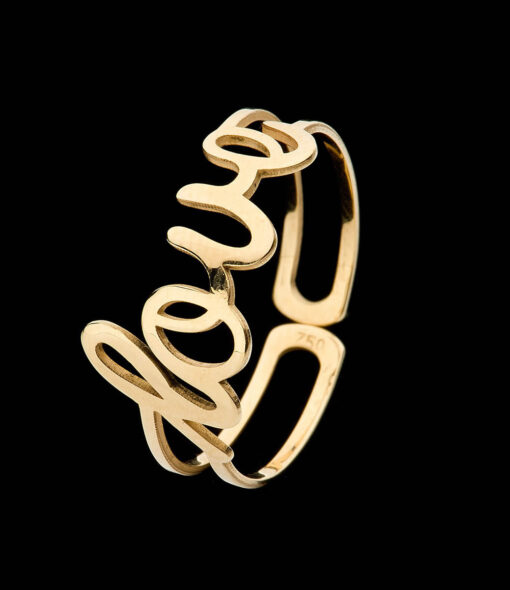 ANEL OURO 18K LOVE | AN.L708