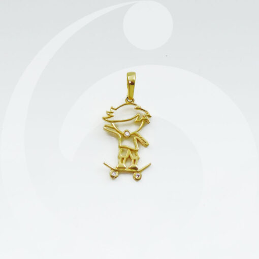 PINGENTE OURO 18K MENINO MEDIO | PI_012BAT