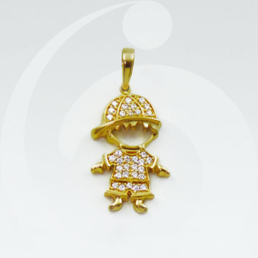 PINGENTE OURO 18K MENINO GRANDE | PI_013BAT