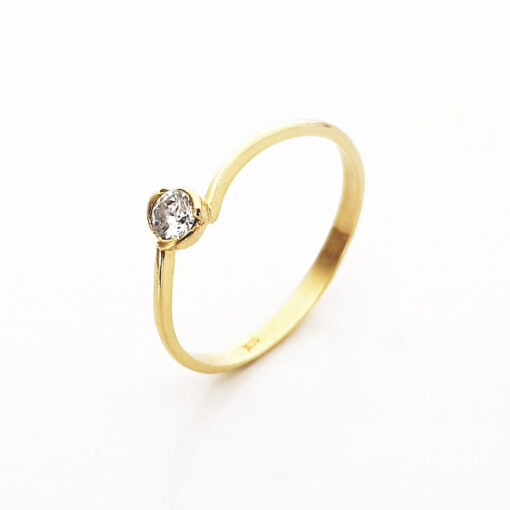 ANEL OURO 18K SOLITÁRIO ROSE DIAMOND