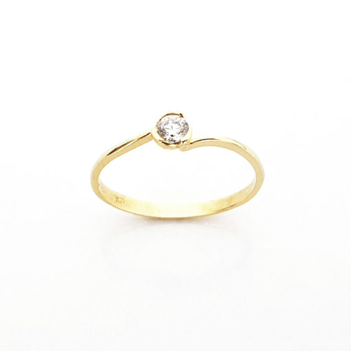 ANEL OURO 18K SOLITÁRIO ROSE ZIRCONIA - Image 2