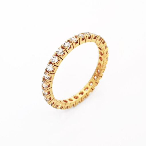 ANEL OURO 18K APARADOR GEMINI ZIRCONIA