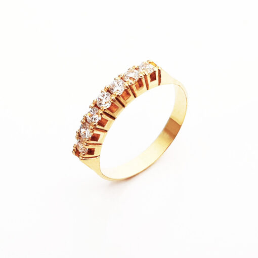 ANEL OURO 18K APARADOR SAGITTA ZIRCONIA