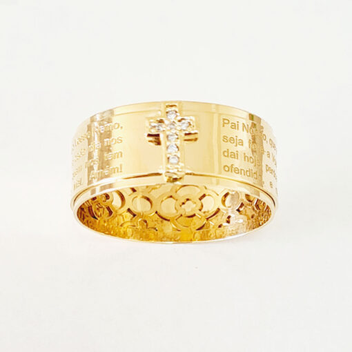 ANEL OURO 18K PAI NOSSO DIAMANTES - Image 2