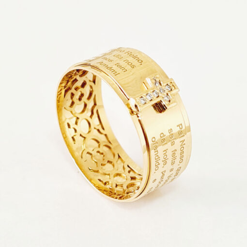 ANEL OURO 18K PAI NOSSO DIAMANTES - Image 3